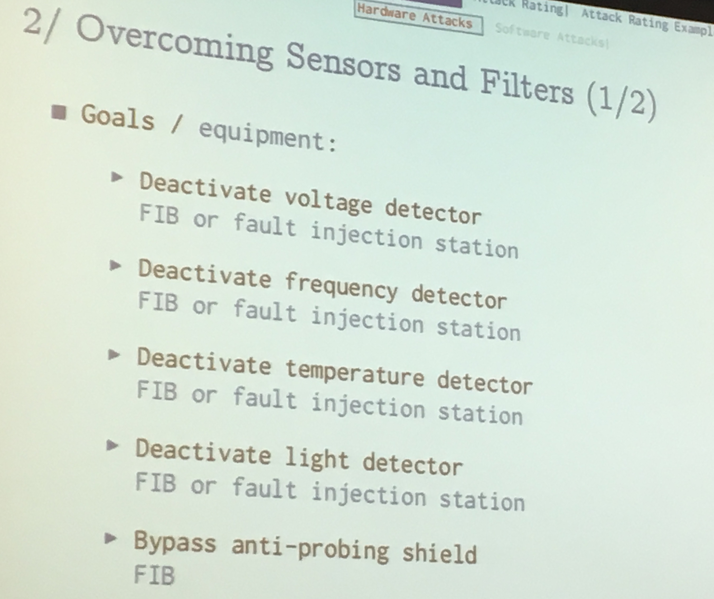 overcoming sensors and filters